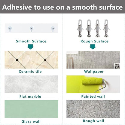 Acrylic Shower Shelves 2 Pack, Adhesive Bathroom Shelves No Drill, Clear Acrylic Shower Caddy Wall Mounted Organizer for Inside Shower, Bathroom Storage Shelf