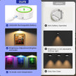 3 Pack Picture Lights for Wall, 13 RGB Color Rechargeable Battery Operated wall lights, Picture Frame lights with 3 Lighting Modes, Wireless Magnetic Painting Light with Remote Control Timer, (White)