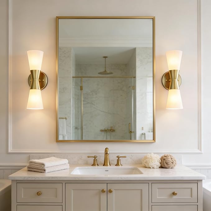 Wall Sconces Set of 2 for Bathroom, Modern Indoor Vanity Light Fixtures 13