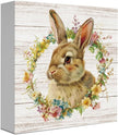 Funny Easter Sign Easter Bunny Decor Decorations Bunny Spring Flower Sign Decor Table Decorations Indoor for Home Office Desk Table Shelf Tiered Tray 5 X 5 Inch