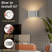 Aipsun Nickel Modern LED Wall Sconces 4 Packs Indoor Wall Lights Hardwired Up and Down Wall Mount Light for Living Room Bedroom Hallway Corridor Conservatory Warm White 3000K(with G9 Bulbs)