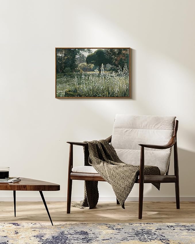 InSimSea Framed Canvas Wall Art Vintage Decor, Home Decor Modern Farmhouse Decor for Room Aesthetic, Landscape Wall Art for Living Room, Cottagecore Bedroom Kitchen Bathroom Decorations, 20