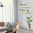 Wall Mount Acrylic Shelf 15 Inch Floating Shelf for Wall Decor Plants Books Records Heavy Duty Beige Display Shelf Bathroom Bedroom Living Room Storage Organization (6, Yellowish Beige)