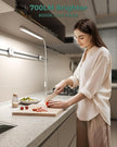 ASOKO 16 Inch Under Cabinet Lights,Plug and Play Under Counter Lighting,6000K Cool White with 700LM Bright,ETL Light Bar with ON/Off Switch for Kitchen,Under Desk,Workbench