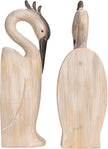 Creative Co-Op Resin Heron Bookends, Cream, Set of 2