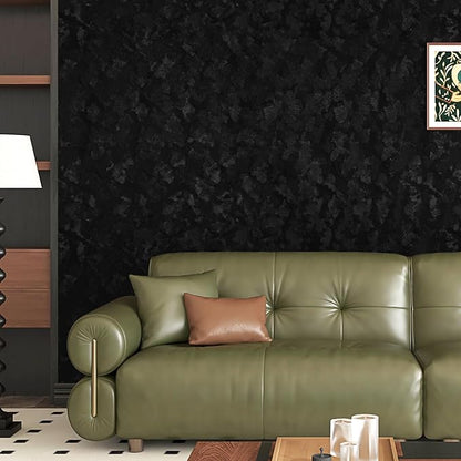 Wallercity Black Floral Velvet Peel and Stick Wallpaper Soft Flocking Fabric Contact Paper for Jewelry Box Shelf Liner Crafts Fluff Velvet Wall Paper for Dresser Drawer Flock Art Stickers 15.8''x236''