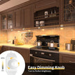 WOBANE Dimmable LED Puck Lights, Under Cabinet Lighting with Switch, Plug in Under Counter Lighting for Shelf, Closet, Cupboard, Bookcase, Display, Super Bright, 2700K Warm White, 4 Pack