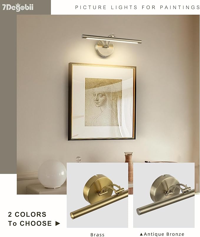 Dimmable Picture Light Hard Wired 15.75