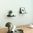 Small Black Floating Shelves for Wall Decor, Wall Mounted Wood Shelf for Bedroom, Living Room, Bathroom, Kitchen, Nursery, Display Ledge Shelf with Lip Set of 2-8 Inches, Black