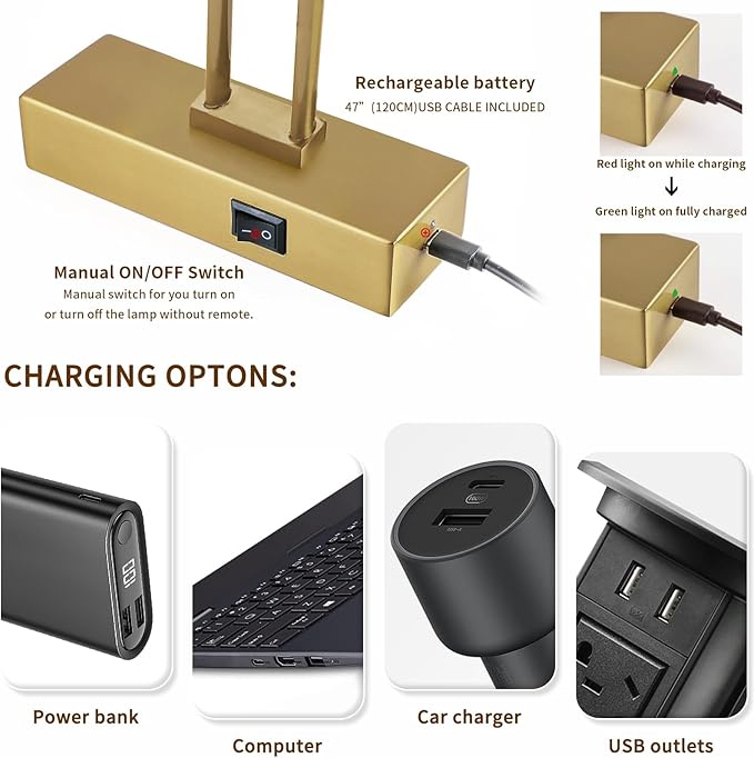 Wireless Picture Light Battery Operated with Remote LED Art Lights for Paintings Rechargeable Dimmable 15.7