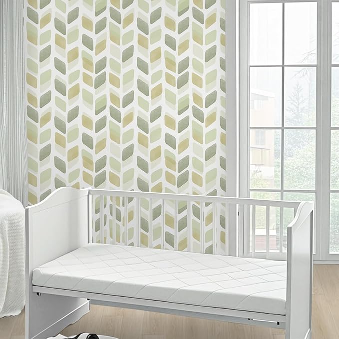Boho Peel and Stick Wallpaper Checkered Contact Paper Neutral Geometric Wall Paper Modern Self Adhesive Removable Wallpaper for Bathroom Kitchen Cabinets Waterproof(Green/Yellow,17.3in X 32.8ft)