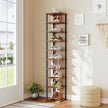 HOOBRO Vertical Shoe Rack, 10-Tier Narrow Shoe Shelf, Shoe Storage Organizer for Small Space, 11