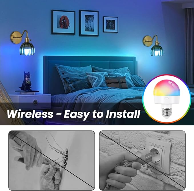 Battery Operated Wall Sconce Vintage,Battery Wall Sconces Set of Two with RGB Dimmable Remote Control,Rechargeable Wireless Wall Lights with Remote for Bedroom Living Room (Green)