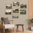 OIQArtOIQ Vintage Landscape Canvas Wall Art Framed Natural Scenery Painting Artwork Prints France Country Wilderness Farmhouse Decor Pictures Kitchen Bedroom Living Room Bathroom