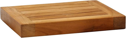 AquaTeak 12" Moa Teak Floating Wall Shelf - 12 Inch