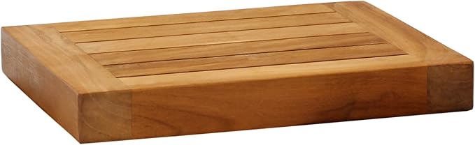 AquaTeak 12" Moa Teak Floating Wall Shelf - 12 Inch