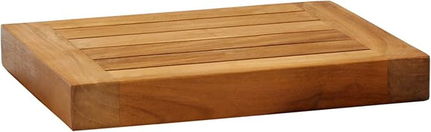 AquaTeak 12" Moa Teak Floating Wall Shelf - 12 Inch