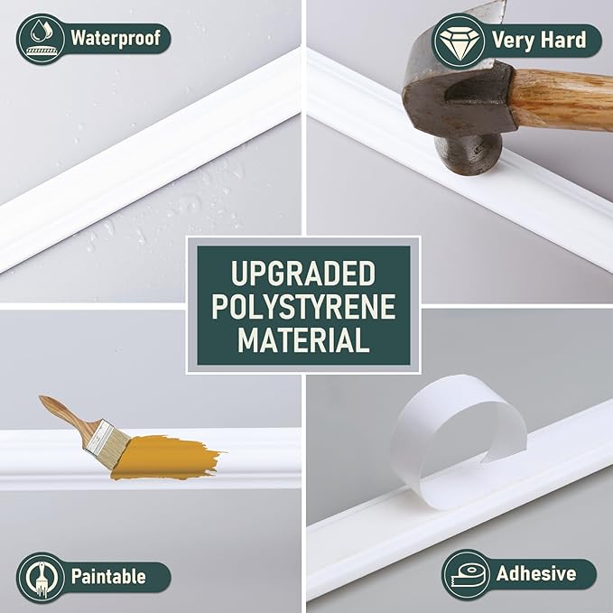 Melkus Peel and Stick Wall Molding Kit, 3 Sets 20