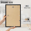 A PLUS MAX 16x24 Picture Frame Set of 3, Black Engineered Wood Frame for 16 x 24 Inch Picture Poster Photo, Light Weight 16 by 24 Frame with Wood-grain for Wall - 3 Pack/Black/16 x24