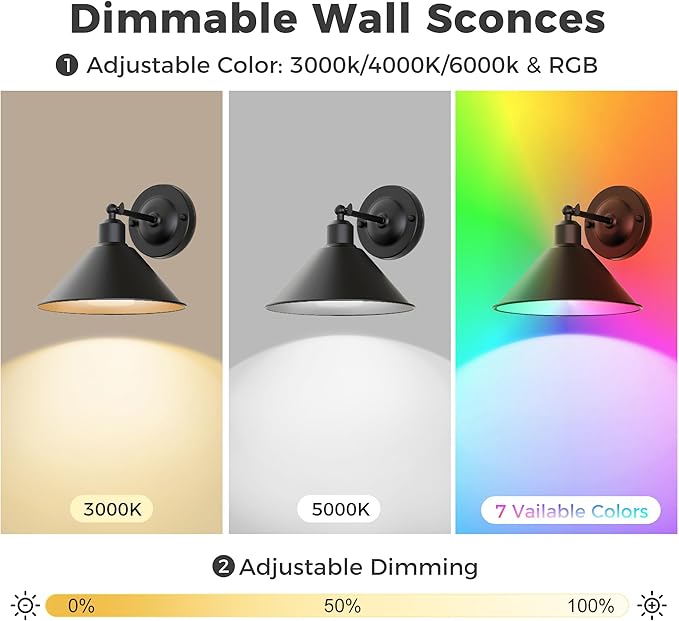 DORESshop Black Vintage Battery Operated Wall Sconces Set of 2, Wireless Battery Powered Wall Lights with Remote Control, Rechargeable Wall Sconce for Living Room, Bedroom Farmhouse