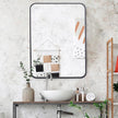 ZenStyle Black Metal Framed Rectangular Wall Mirror 22