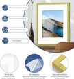 PEALSN 12x16 Picture Frame Set of 6, Display Pictures 8.5x11 with Mat or 12 x 16 without Mat for Wall Mounting Display, Photo Frames Collage for Wall Decor, Gold