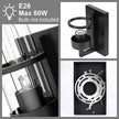 Tipace Black Hardwired Wall Sconces Set of 2,Modern Bathroom Vanity Sconces Wall Lighting with Clear Glass Shade,Farmhouse Wall Mount Lights for Mirror Bedroom Living Room Hallway Kitchen