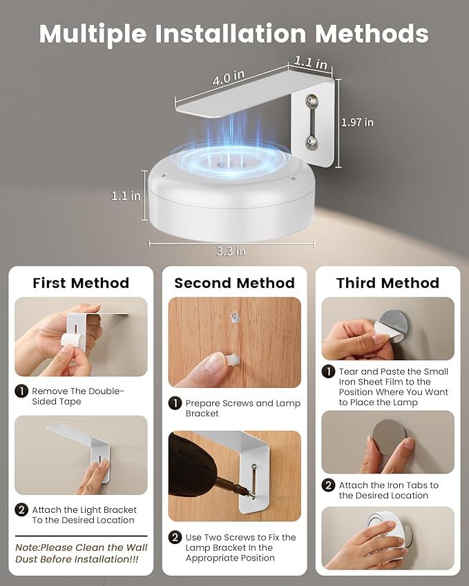Picture Lights for Wall,Wireless 2000mAh Rechargeable Magnetic LED Puck Lights with Remote,3 Color Temps and 12 RGB,Dimming & Timer,Art Frame Light for Painting Display,Photos,Wall Decor(3 Pack)