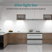 ASOKO Under Cabinet Led Light Plug in, Dimmable Daylight White 4500K, 3 Pack 12 inch Linkable Led Under Counter Lights for Kitchen, Shelf, Workbench, Cupboard, ETL Listed Plug 24V, UNO-LK 4500K