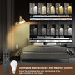 TRLIFE Dimmable Wall Sconce with Remote Control, Brushed Brass Plug in Wall Sconces Adjustable Color Temperature 2700K-6000K, Swing Arm Wall Lights with Plug in Cord, UL Listed(2 Pack, 2 Bulbs)