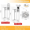 2 Pack Porch Lights Outdoor Wall Sconce, Outdoor Light with GFCI Outlet, Waterproof Exterior Wall Lantern Light Fixtures, Anti-Rust Wall Lamp with Clear Glass for Patio Doorway Garage- White
