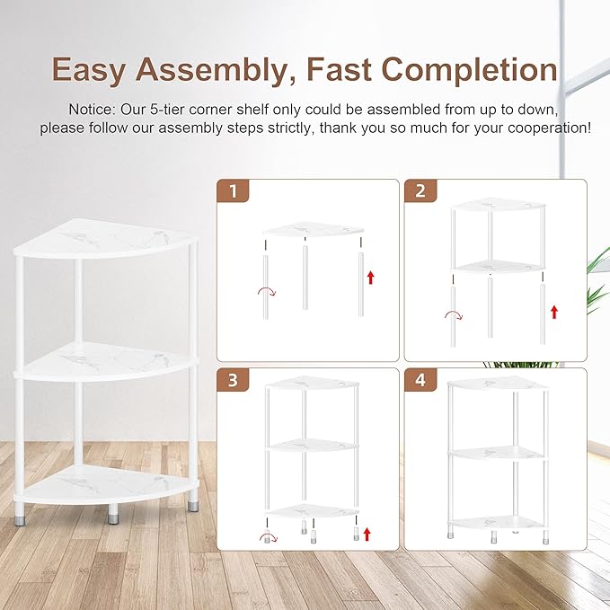 3 Tier Corner Shelf Stand, 23.2