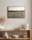 InSimSea Framed Canvas Wall Art Vintage Decor, Large Wall Art, Meadow with Flowers Landscape Wall Art Prints, Modern Farmhouse Cottagecore Bedroom Bathroom Office Decoration, 20