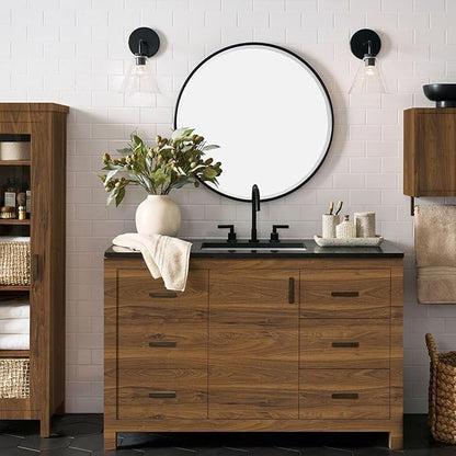 Abyssaly Wood Contact Paper, Brown Wood Peel and Stick Wallpaper for Cabinets, Self Adhesive Waterproof Wall Paper for Furniture Countertops Drawer Shelf Liner 11.8" X 197"