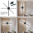 Tipace Hard-Wired LED Black Wall Sconce for Bathroom 39.4IN Vanity Light Fixture 5500K Indoor Bathroom Sconce Over Mirror 360° Rotate for Living Room,Bedroom,Hallway