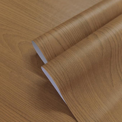 31.5"x157" Extra Wide Wood Look Contact Paper Waterproof Self Adhesive Wooden Peel and Stick Wallpaper Removable Vinyl Contact Paper Vintage Textured Wood Wallpaper for Kitchen Countertops RV