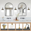 1-Light Bathroom Wall Sconce Light,Black and Gold Vanity Lighting with White Milk Globe Glass Shade, Vintage Wall Light Fixture Wall Lamp Wall Mount Light for Bedroom Hallway