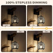 N01 100% Dimmer Wall Sconce with Hand Woven Rattan Boho Wall Lamp Farmhouse Wall Mount Light Fixture Plug in Wall Sconces for Bedroom Living Room Kitchen