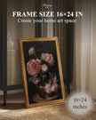 HUARCEY Framed Canvas Wall Art Prints, Bathroom Shelf Vintage Decor Aesthetic, Peony Floral Paintings Farmhouse Wall Decor, Retro Table Desk Decoration for Bedroom Living Room, 16x24Inch