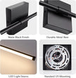 Modern LED Wall Sconces, Hardwired Wall Sconces, 3000K Warm Light Wall Lamp,Black Wall Light Fixtures for Living Room, Bathroom, Bedroom