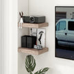 Deep Floating Shelves | 16 Inch Grey Floating Shelves Set of 2 | 12 Inch Deep Rustic Grey Wall Shelves | Deep Shelves for Living Room Bathroom Kitchen Bedroom