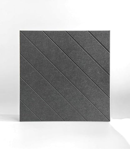 21.65" Large Square Acoustic Panels 4-Pack - Sound Absorbing Wall Panels, Noise Reducing Soundproof Decorative Felt Tiles for Home Office, Studio, Living Room - Gray Black