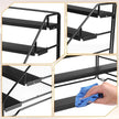 4 Tier Spice Rack for Cabinet, Step Adjustable Spice Shelf, Metal Step Spices Storage Holder with Protection Railing, Seasoning Organizer for Countertop, Cupboard, Pantry