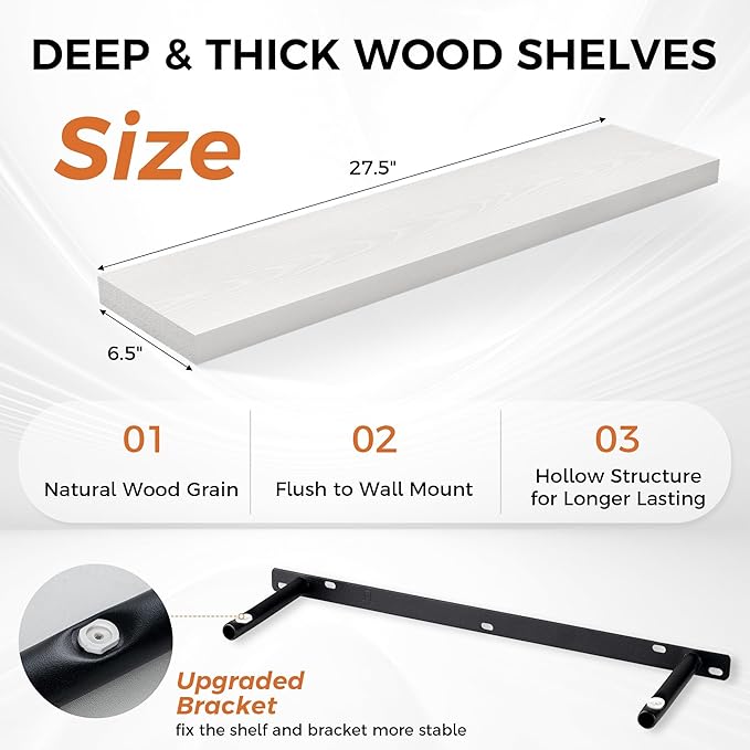 Fun Memories Floating Shelves for Wall, 27.5