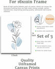 HesenDot Boho Art wall Décor,Botanical Print Set of 3, Blue Gallery Wall art,Abstract Line Watercolor Floral Home Decor,living room,bedroom