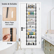 Churboro Over the Door Pantry Organizer Rack with 12 Adjustable Baskets, 12 Tiers Dual-use Spice Rack- Hanging or Wall Mount Spice Rack, Pantry Door Organizer, Black