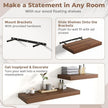 24 Inch Floating Shelves for Wall Set of 2, 12