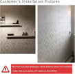 Cream White Damask Decorative Textured Floral Wallpaper Non-Woven Wall Paper Home Decoration,20.8 in X 393.00 in [ Not Peel and Stick ]