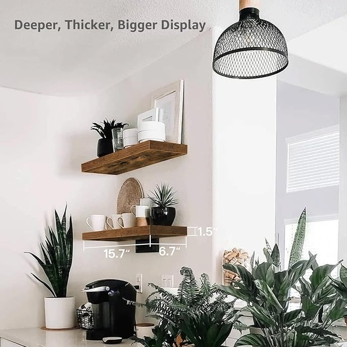 QEEIG Bathroom Floating Shelves for Wall - 15.7