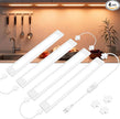 maylit Under Cabinet Lighting Plug in, 4Pcs 14 Inch Linkable Ultra Bright LED Light Bars, Renter Friendly Lamp, Wired 110V 120V Indoor Lights for Kitchen Cabinet, Counter, Workbench, Shelf, Warm White